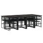 13-teiliges Gartensitzgruppen-Set aus schwarzem Kunststoff-Rattan von , Gartensets - Ref: Foro24-3295055, Preis: 714,25 €, Ra...