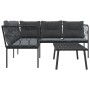 Garden sofa with black steel frame and textilene cushions by , Garden sets - Ref: Foro24-3283747, Price: 359,36 €, Discount: %