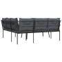 Garden sofa with black steel frame and textilene cushions by , Garden sets - Ref: Foro24-3283747, Price: 359,36 €, Discount: %
