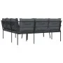 Garden sofa with black steel frame and textilene cushions by , Garden sets - Ref: Foro24-3283747, Price: 382,03 €, Discount: %