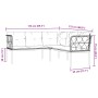 Garden sofa with black steel frame and textilene cushions by , Garden sets - Ref: Foro24-3283747, Price: 359,36 €, Discount: %