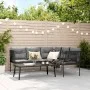 Garden sofa with black steel frame and textilene cushions by , Garden sets - Ref: Foro24-3283745, Price: 369,18 €, Discount: %