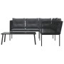 Garden sofa with black steel frame and textilene cushions by , Garden sets - Ref: Foro24-3283745, Price: 374,77 €, Discount: %