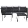 Garden sofa with black steel frame and textilene cushions by , Garden sets - Ref: Foro24-3283745, Price: 374,77 €, Discount: %