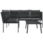 Garden sofa with black steel frame and textilene cushions by , Garden sets - Ref: Foro24-3283745, Price: 369,18 €, Discount: %
