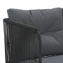 Garden sofa with black steel frame and textilene cushions by , Garden sets - Ref: Foro24-3283745, Price: 374,77 €, Discount: %
