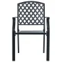 Stackable garden chairs, set of 5, made of steel with a gray powder coating. by , Garden sets - Ref: Foro24-3283770, Price: 4...