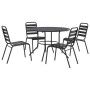 Stapelbare Gartenstühle, 5-teilig, aus Stahl mit grauer Pulverbeschichtung. von , Gartensets - Ref: Foro24-3283766, Preis: 34...