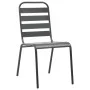 Stackable garden chairs, set of 5, made of steel with a gray powder coating. by , Garden sets - Ref: Foro24-3283766, Price: 3...