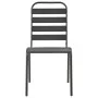 Stackable garden chairs, set of 5, made of steel with a gray powder coating. by , Garden sets - Ref: Foro24-3283766, Price: 3...