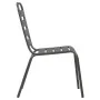 Stackable garden chairs, set of 5, made of steel with a gray powder coating. by , Garden sets - Ref: Foro24-3283766, Price: 3...