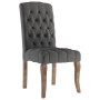 Sillas de comedor 4 unidades tela con apariencia de lino gris de , Sillas de comedor - Ref: Foro24-3309173, Precio: 506,87 €,...