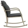 Silla mecedora de jardín con cojines ratán sintético gris claro de , Sillas de jardín - Ref: Foro24-369023, Precio: 97,91 €, ...