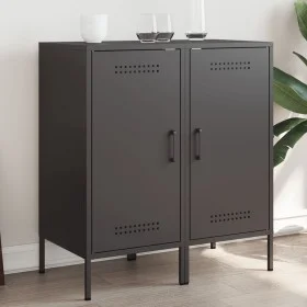 Kaltgewalzter schwarzer Stahlschrank, 2 Stück, 36x39x79 cm. von , Sideboards - Ref: Foro24-843013, Preis: 120,56 €, Rabatt: %