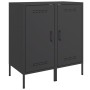 Aparador de acero laminado en frío negro 2 piezas 36x39x79 cm de , Aparadores - Ref: Foro24-843013, Precio: 121,88 €