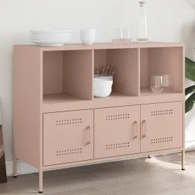 Cold-rolled steel sideboard in pink, 100.5x39x79 cm by , Sideboards - Ref: Foro24-843091, Price: 155,23 €, Discount: %