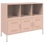 Cold-rolled steel sideboard in pink, 100.5x39x79 cm by , Sideboards - Ref: Foro24-843091, Price: 155,23 €, Discount: %
