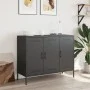 Cold-rolled black steel sideboard 100.5x39x79 cm by , Sideboards - Ref: Foro24-843024, Price: 182,82 €, Discount: %