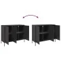 Cold-rolled black steel sideboard 100.5x39x79 cm by , Sideboards - Ref: Foro24-843024, Price: 182,82 €, Discount: %