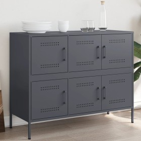 Kaltgewalzter Stahlschrank in Anthrazitgrau 100,5x39x79 cm von , Sideboards - Ref: Foro24-843098, Preis: 176,09 €, Rabatt: %