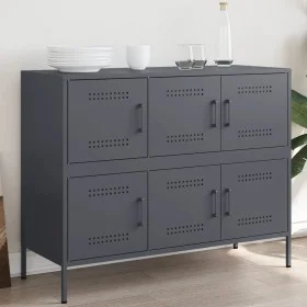 Kaltgewalzter Stahlschrank in Anthrazitgrau 100,5x39x79 cm von , Sideboards - Ref: Foro24-843098, Preis: 168,92 €, Rabatt: %