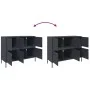 Cold-rolled anthracite gray laminated steel sideboard 100.5x39x79 cm by , Sideboards - Ref: Foro24-843098, Price: 168,92 €, D...