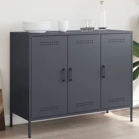 Kaltgewalzter Stahlschrank in Anthrazitgrau 100,5x39x79 cm von , Sideboards - Ref: Foro24-843026, Preis: 197,71 €, Rabatt: %