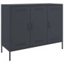 Cold-rolled anthracite gray laminated steel sideboard 100.5x39x79 cm by , Sideboards - Ref: Foro24-843026, Price: 200,78 €, D...