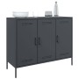 Cold-rolled anthracite gray laminated steel sideboard 100.5x39x79 cm by , Sideboards - Ref: Foro24-843026, Price: 200,78 €, D...