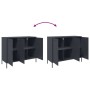 Cold-rolled anthracite gray laminated steel sideboard 100.5x39x79 cm by , Sideboards - Ref: Foro24-843026, Price: 200,78 €, D...