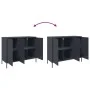 Cold-rolled anthracite gray laminated steel sideboard 100.5x39x79 cm by , Sideboards - Ref: Foro24-843026, Price: 197,71 €, D...