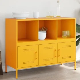 Kaltgewalzter Stahlschrank in Gelb 100,5x39x79 cm von , Sideboards - Ref: Foro24-843093, Preis: 153,15 €, Rabatt: %