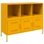 Cold-rolled steel sideboard in yellow, 100.5x39x79 cm by , Sideboards - Ref: Foro24-843093, Price: 153,15 €, Discount: %