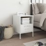 Mesita de noche de acero laminado en frío blanco 36x39x50,5 cm de , Mesitas de noche - Ref: Foro24-843064, Precio: 62,39 €