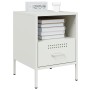 Mesita de noche de acero laminado en frío blanco 36x39x50,5 cm de , Mesitas de noche - Ref: Foro24-843064, Precio: 62,39 €
