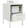 Nachttisch aus kaltgewalztem Stahl in Weiß 36x39x50,5 cm von , Nachttische - Ref: Foro24-843064, Preis: 61,66 €, Rabatt: %