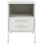 Mesita de noche de acero laminado en frío blanco 36x39x50,5 cm de , Mesitas de noche - Ref: Foro24-843064, Precio: 62,39 €
