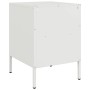 Mesita de noche de acero laminado en frío blanco 36x39x50,5 cm de , Mesitas de noche - Ref: Foro24-843064, Precio: 62,39 €