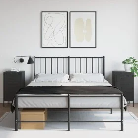 Nachttische, 2 Stück, kaltgewalzter Stahl, schwarz, 36x39x68 cm. von , Nachttische - Ref: Foro24-843079, Preis: 159,15 €, Rab...