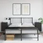 Bedside tables 2 units cold-rolled steel black 36x39x68 cm by , Nightstands - Ref: Foro24-843079, Price: 135,34 €, Discount: %