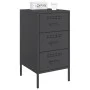 Bedside tables 2 units cold-rolled steel black 36x39x68 cm by , Nightstands - Ref: Foro24-843079, Price: 135,34 €, Discount: %