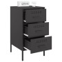 Nachttische, 2 Stück, kaltgewalzter Stahl, schwarz, 36x39x68 cm. von , Nachttische - Ref: Foro24-843079, Preis: 160,97 €, Rab...