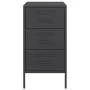 Bedside tables 2 units cold-rolled steel black 36x39x68 cm by , Nightstands - Ref: Foro24-843079, Price: 135,34 €, Discount: %
