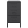 Nachttische, 2 Stück, kaltgewalzter Stahl, schwarz, 36x39x68 cm. von , Nachttische - Ref: Foro24-843079, Preis: 160,97 €, Rab...