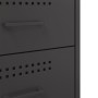 Mesitas de noche 2 uds acero laminado en frío negro 36x39x68 cm de , Mesitas de noche - Ref: Foro24-843079, Precio: 160,91 €