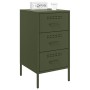 Mesitas de noche 2 uds acero laminado verde oliva 36x39x68 cm de , Mesitas de noche - Ref: Foro24-843087, Precio: 169,75 €, D...