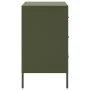 Bedside tables 2 units, olive green laminated steel, 36x39x68 cm by , Nightstands - Ref: Foro24-843087, Price: 142,74 €, Disc...