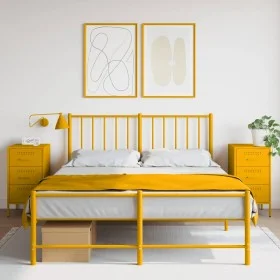 Mesitas de noche 2 uds acero laminado amarillo 36x39x68 cm de , Mesitas de noche - Ref: Foro24-843085, Precio: 142,74 €, Desc...