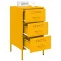Bedside tables 2 units yellow laminated steel 36x39x68 cm by , Nightstands - Ref: Foro24-843085, Price: 167,90 €, Discount: %