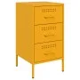 Bedside tables 2 units yellow laminated steel 36x39x68 cm by , Nightstands - Ref: Foro24-843085, Price: 167,90 €, Discount: %
